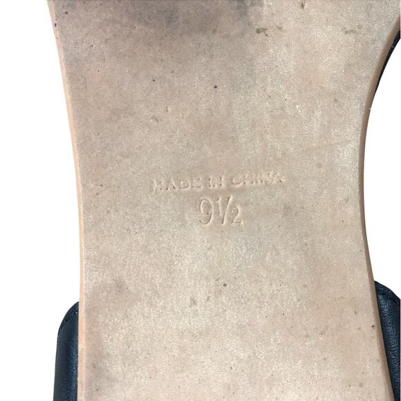 MADEWELL Leather/Suede D’Orsay CutOut Flats 9.5 Black Point Toe Office Classic - Picture 10 of 10